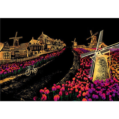Artistic Nightscape Scratch Art Set | Stunning City Views