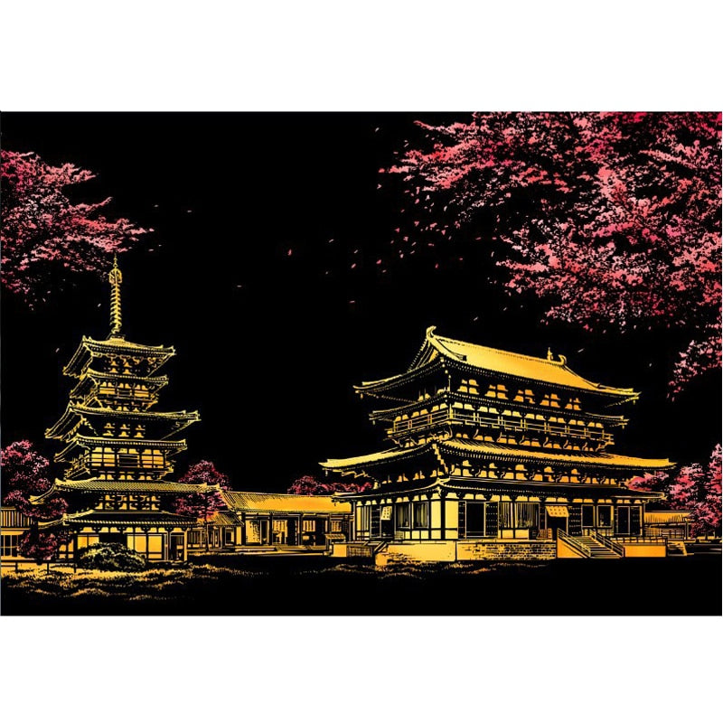 Artistic Nightscape Scratch Art Set | Stunning City Views
