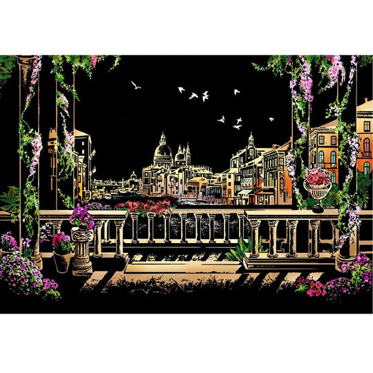 Artistic Nightscape Scratch Art Set | Stunning City Views