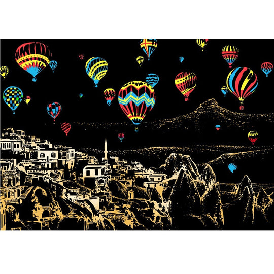 Artistic Nightscape Scratch Art Set | Stunning City Views