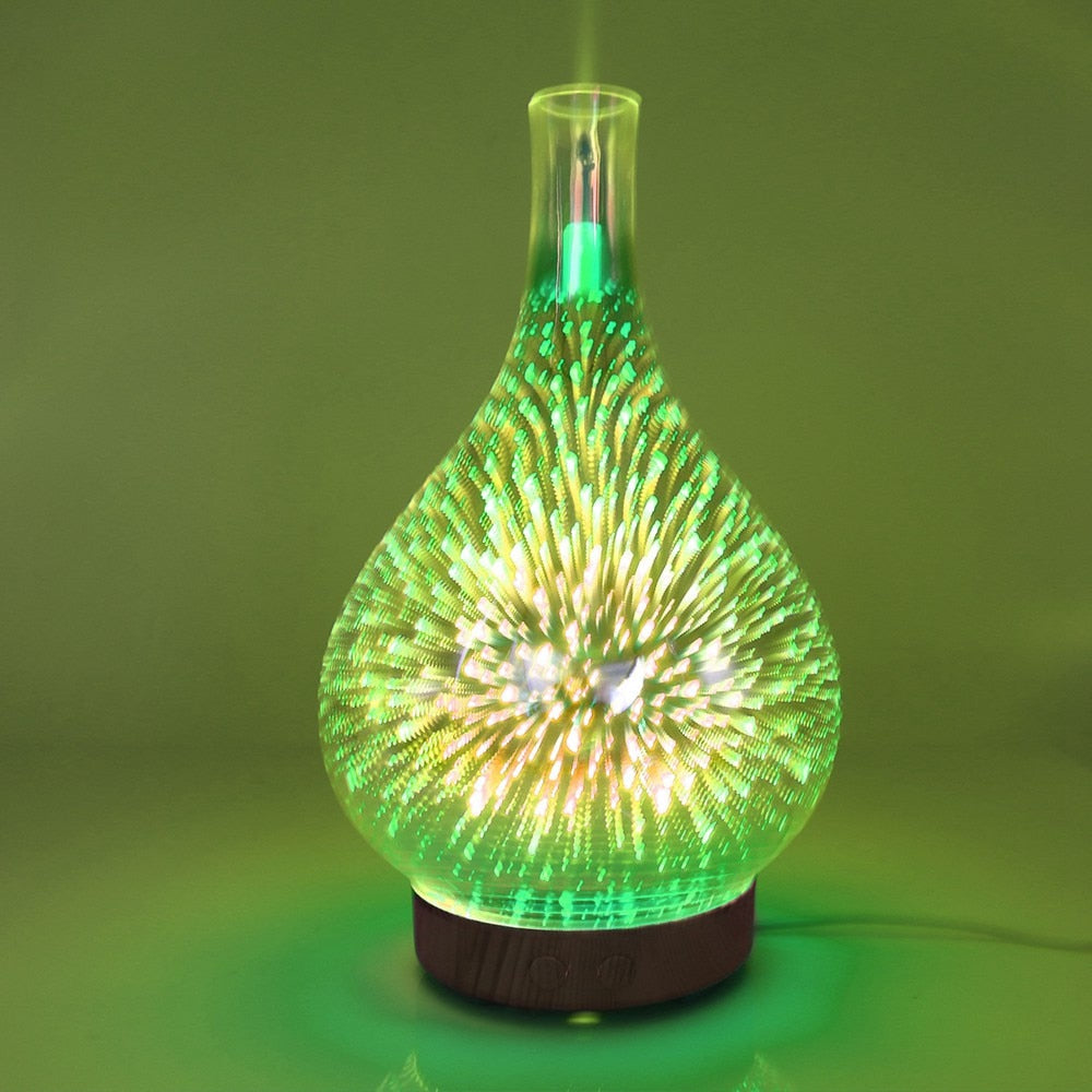 Aurora Glass Aroma Diffuser | 3D Light Show