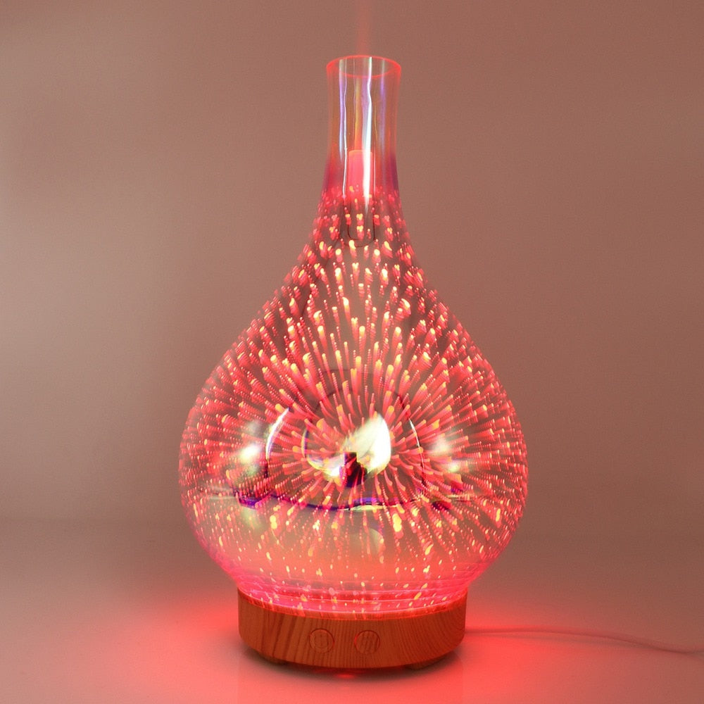 Aurora Glass Aroma Diffuser | 3D Light Show