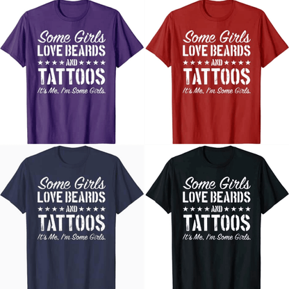 Beards and Tattoos T-Shirt | Bold Statement Tee | Unique Style Shirt