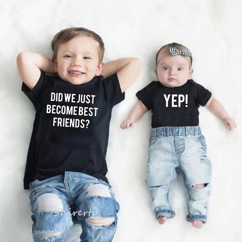 Best Friends Matching T-Shirts | Cute Sibling Set for Kids