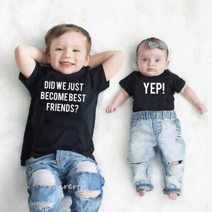 Best Friends Matching T-Shirts | Cute Sibling Set for Kids