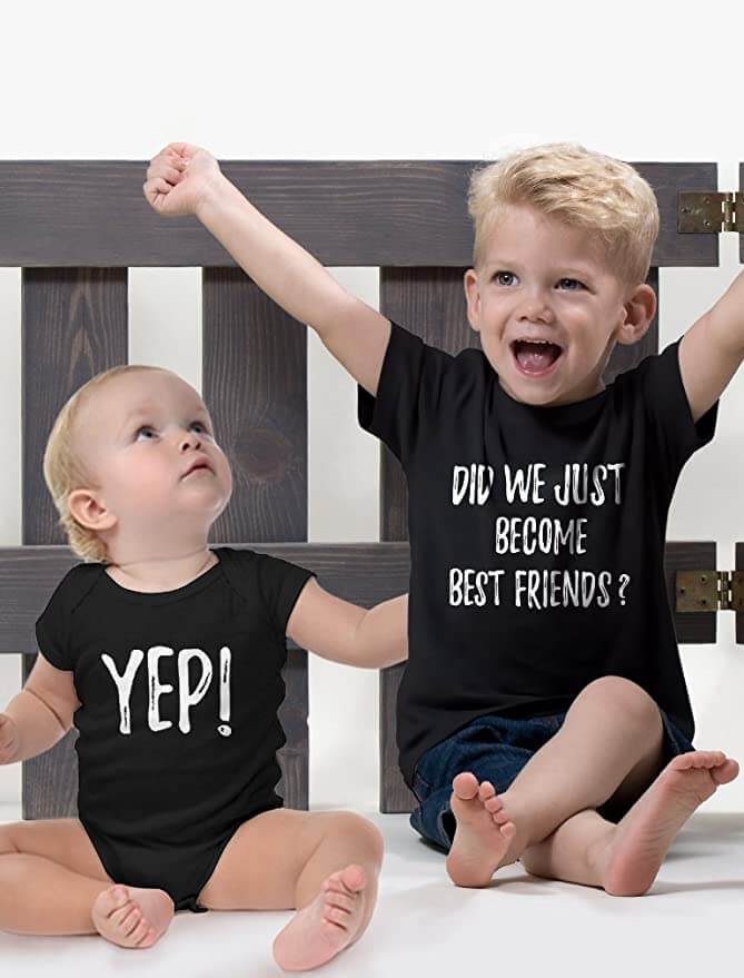 Best Friends Matching T-Shirts | Cute Sibling Set for Kids