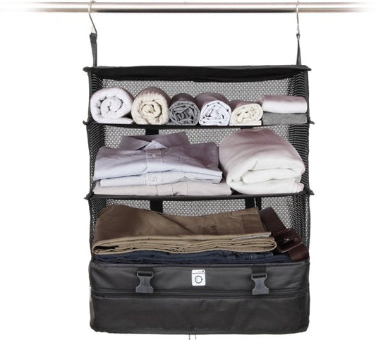 Black Travel Organizer Bag | Compact & Convenient Travel Essential
