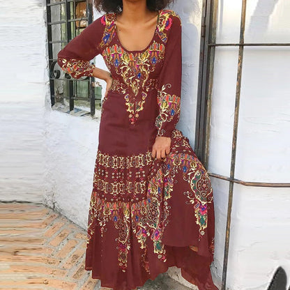 Bohemian Maxi Dress | Vibrant Floral Maxi Dress