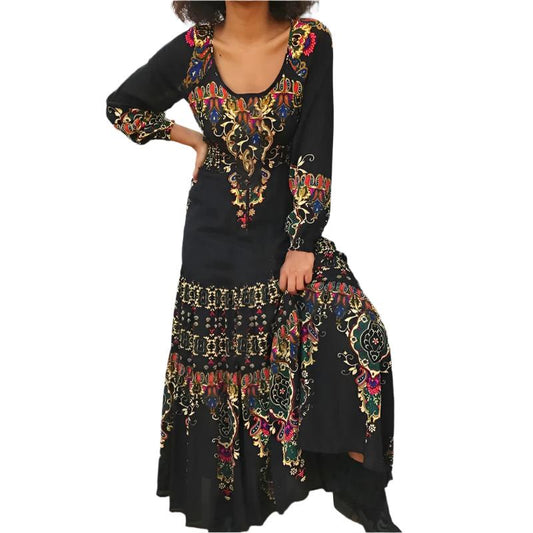 Bohemian Maxi Dress | Vibrant Floral Maxi Dress