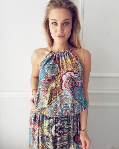 Boho Chic Dress | Vibrant Paisley Print | Flowing Silhouette