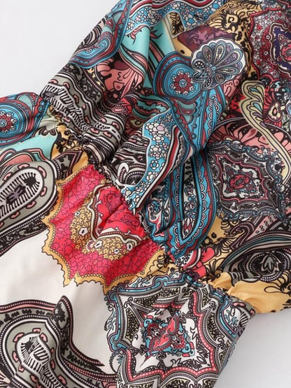 Boho Chic Dress | Vibrant Paisley Print | Flowing Silhouette