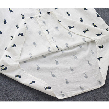 Bunny Print Long Sleeve Shirt | Casual Comfort