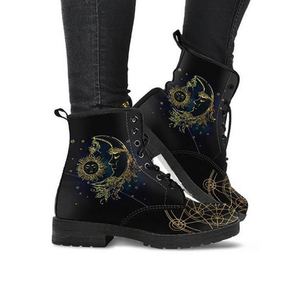 Celestial Leather Boots | Cosmic Elegance