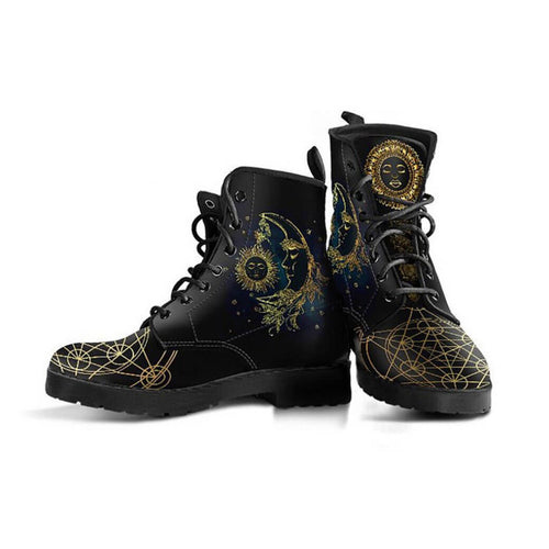Celestial Leather Boots | Cosmic Elegance