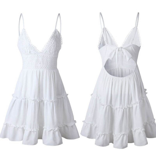 Chic Lace Summer Dress | Flared Skirt Design | Elegant Summer Fashion