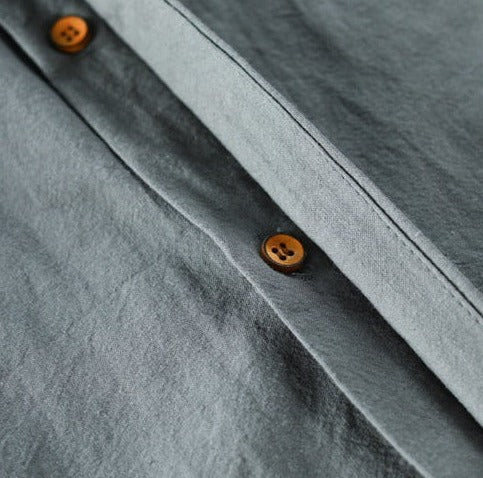 Classic Cotton Mandarin Collar Shirt | Timeless Style