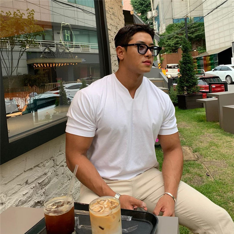 Classic Men's V-Neck T-Shirt | Comfortable Comfort Fit