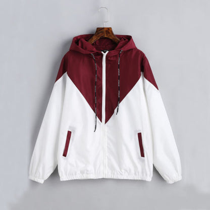 Color Block Hooded Windbreaker | Trendy & Functional | Stylish & Versatile