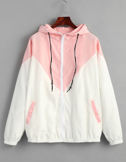 Color Block Hooded Windbreaker | Trendy & Functional | Stylish & Versatile