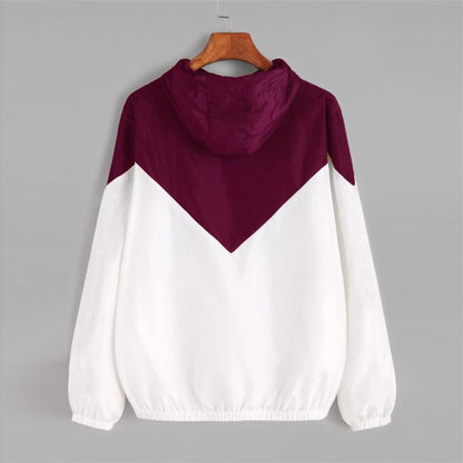 Color Block Hooded Windbreaker | Trendy & Functional | Stylish & Versatile