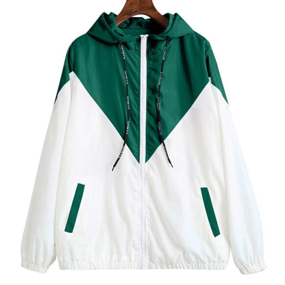 Color Block Hooded Windbreaker | Trendy & Functional | Stylish & Versatile