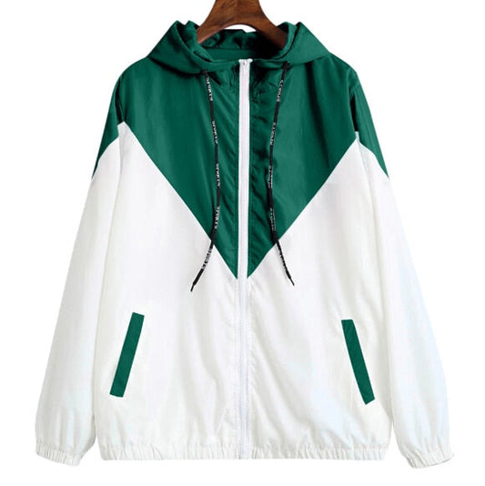 Color Block Hooded Windbreaker | Trendy & Functional | Stylish & Versatile