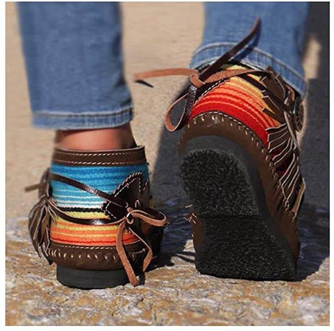 Colorful Fringe Ankle Boots | Vibrant Style