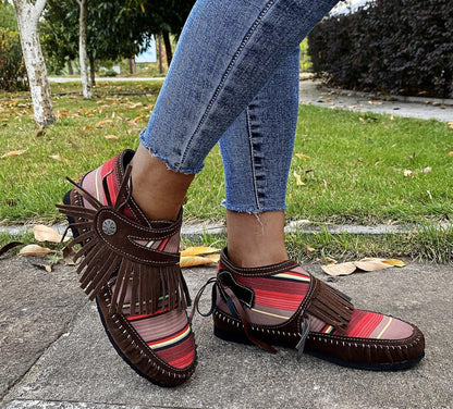 Colorful Fringe Ankle Boots | Vibrant Style