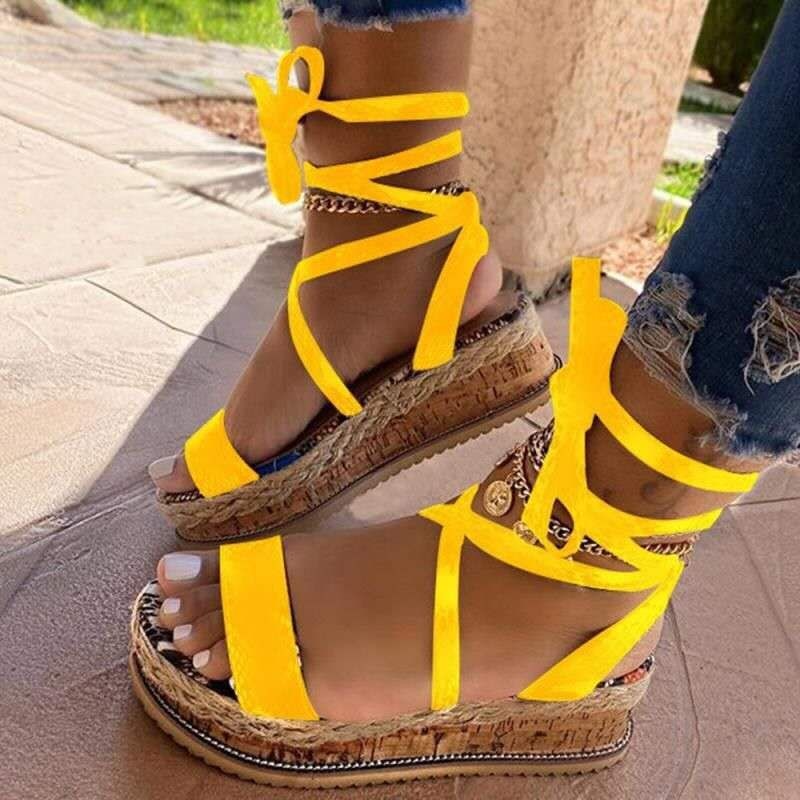 Colorful Strap Wedge Sandals | Bold Comfort Sandals