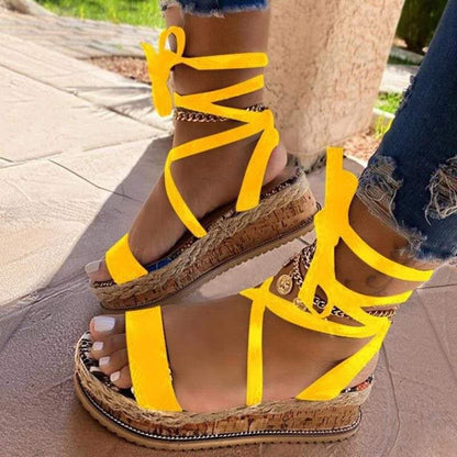Colorful Strap Wedge Sandals | Bold Comfort Sandals