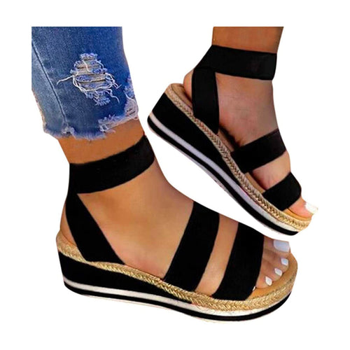 Colorful Strap Wedge Sandals | Bold Comfort Sandals