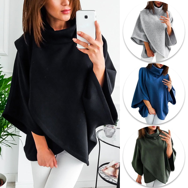 Cozy Fleece Poncho | Elegant Warmth Poncho