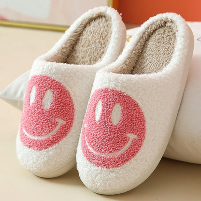 Cozy Smiley Face Slippers | Plush Comfort