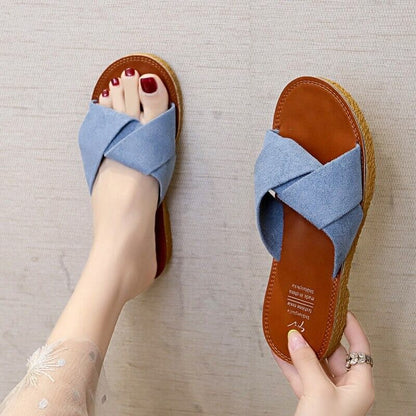 CozyCross Slip-On Sandals | Versatile | Comfortable | and Chic Footwear