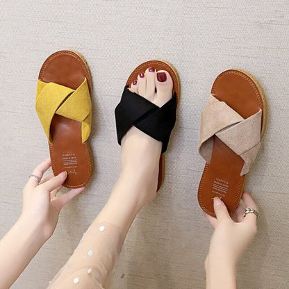 CozyCross Slip-On Sandals | Versatile | Comfortable | and Chic Footwear