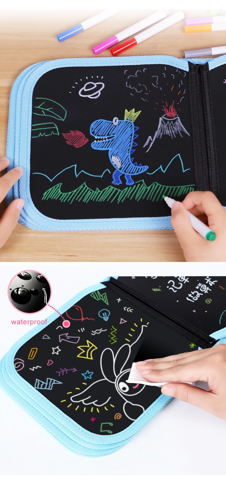 Creative Kids Drawing Kit | Waterproof and Reusable Kids Art Kit