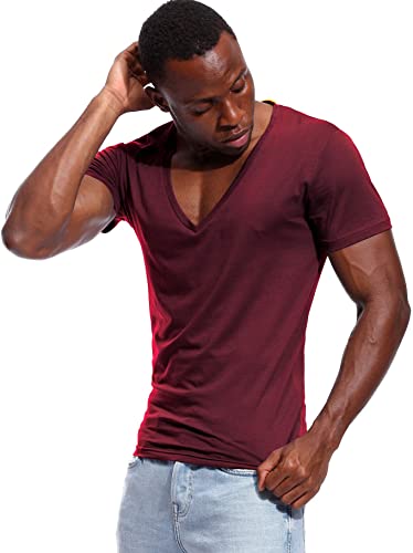 Deep V-Neck Men's T-Shirt | Stylish Comfort with Modern Men's Fashion