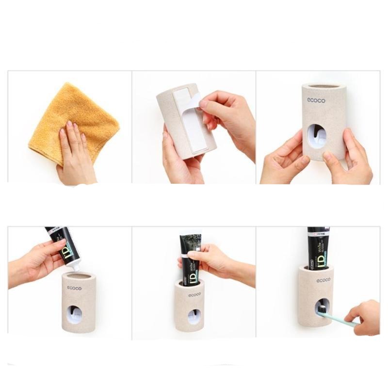 ECOCO Toothpaste Dispenser | Hands-Free | Eco-Friendly Bathroom Accessory