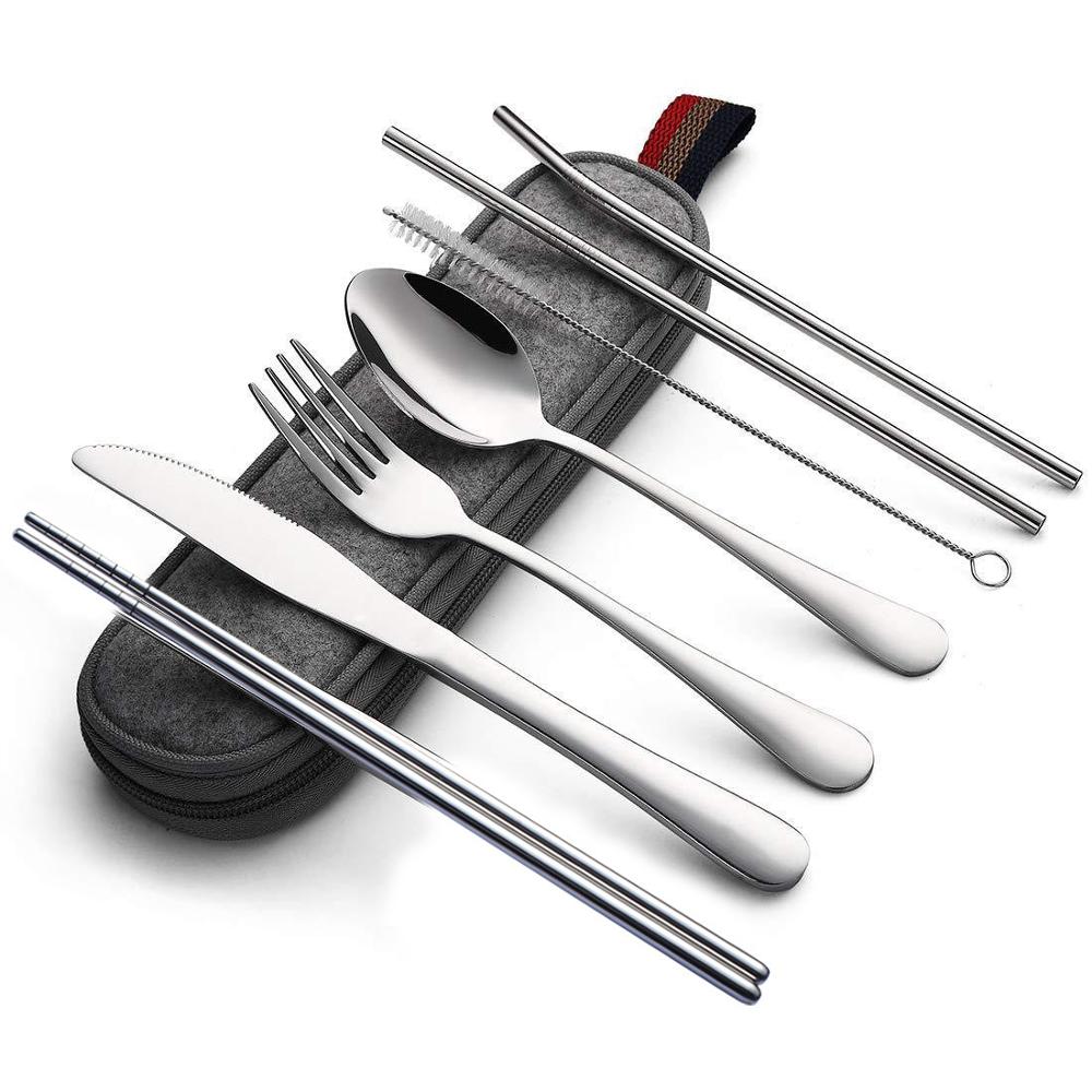 Eco-Friendly Travel Cutlery Set | Durable Stainless Steel Travel Essentials