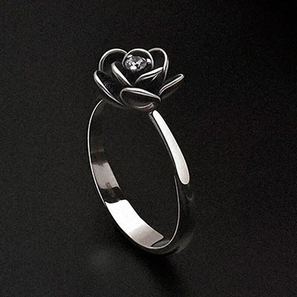 Elegance Rose Ring | 925 Sterling Silver Floral Design
