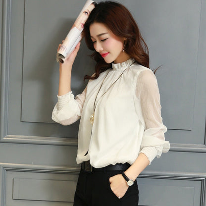 Elegant Chiffon Blouse | Sheer Sleeves Design