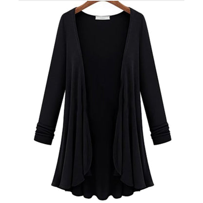 Elegant Draped Open-Front Cardigan | Timeless Design & Versatile Comfort