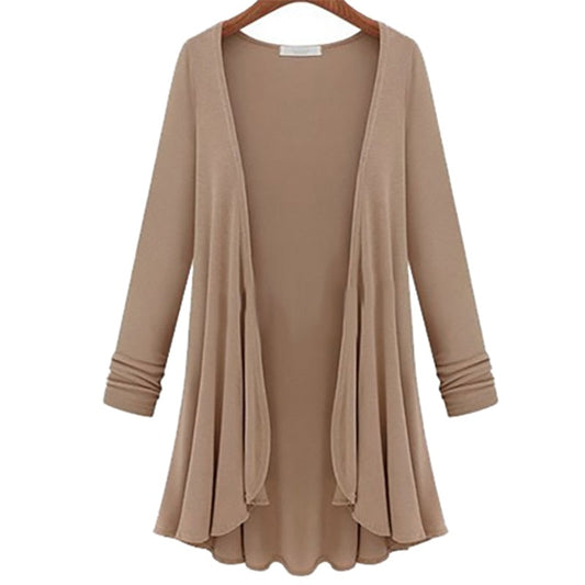 Elegant Draped Open-Front Cardigan | Timeless Design & Versatile Comfort
