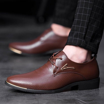 Elegant Leather Dress Shoes | Perforated Design | Luxury Leather Shoes