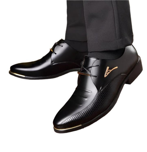 Elegant Leather Dress Shoes | Perforated Design | Luxury Leather Shoes