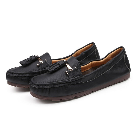 Elegant Leather Loafers | Tassel Detail Loafers