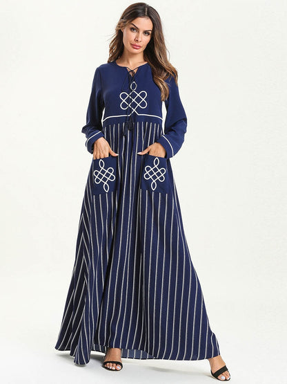 Elegant Maxi Dress | Embroidered Bohemian Chic