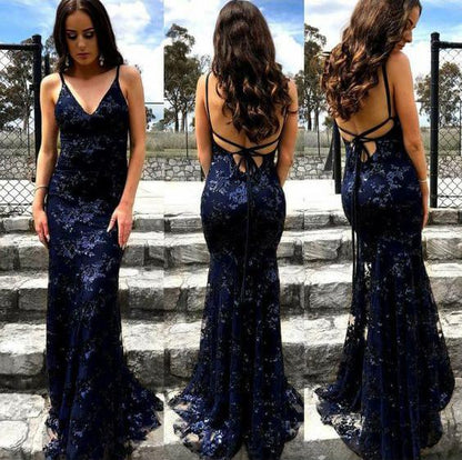 Elegant Sequin Evening Gown | Backless Evening Gown for Prom and Gala