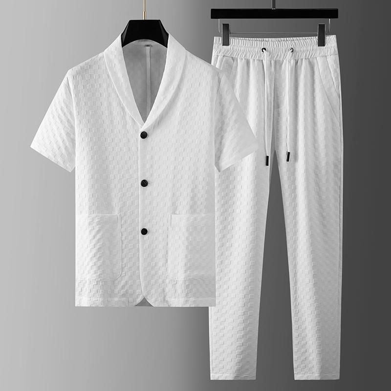 Elegant Textured Lounge Set | Sophisticated Breathable Comfort