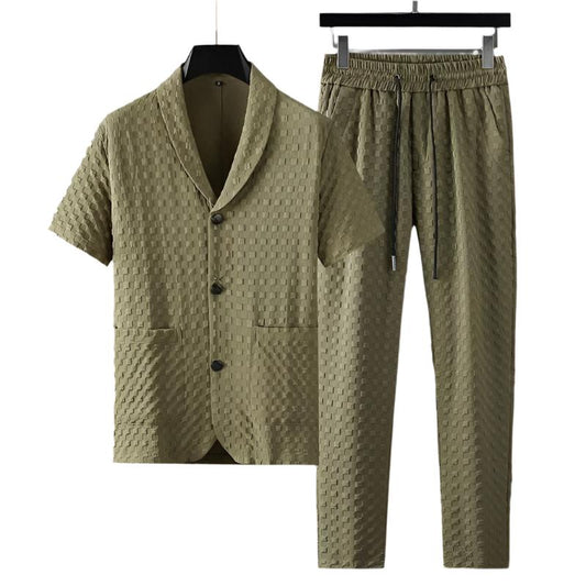 Elegant Textured Lounge Set | Sophisticated Breathable Comfort